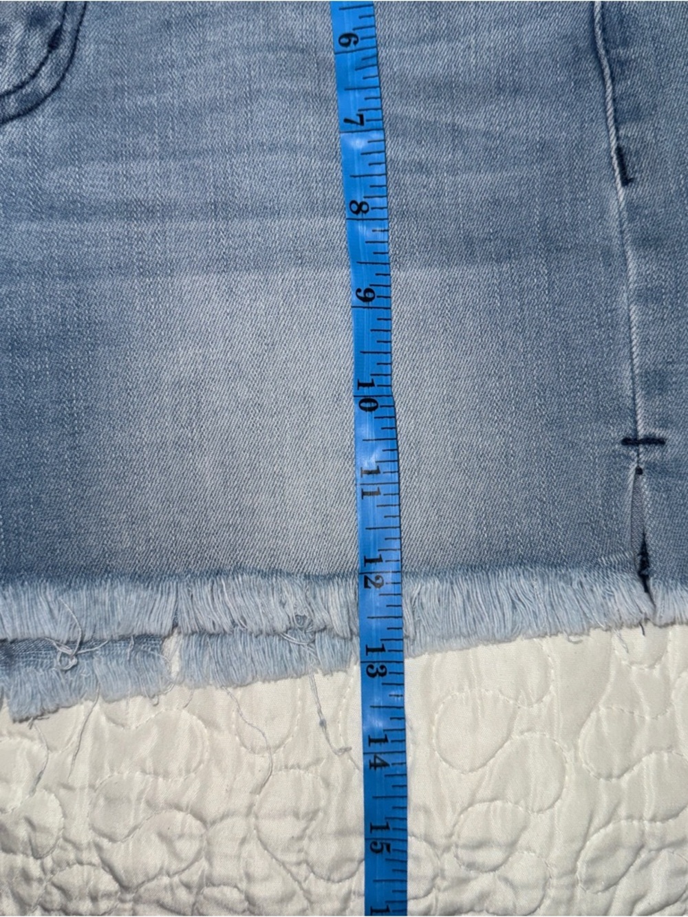 KanCan Classic High-Rise Frayed Hem Denim Shorts - Blue - Picture 5 of 7